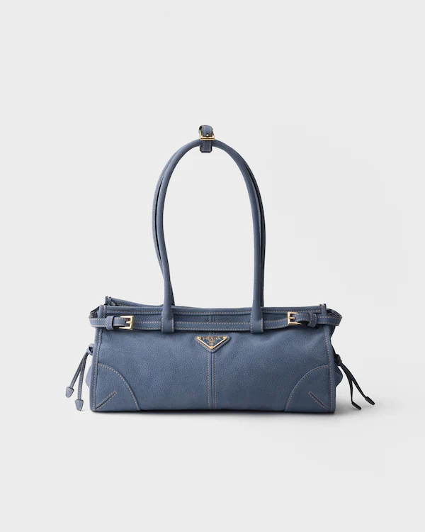 Borsa a mano Prada Bonnie in pelle nubuck medio