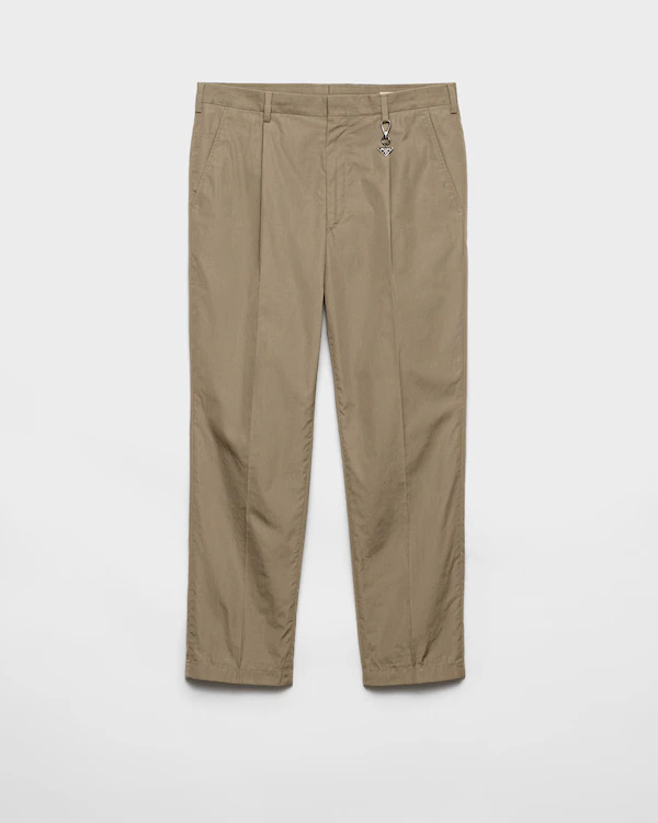 Pantaloni in cotone con anello per chiavi