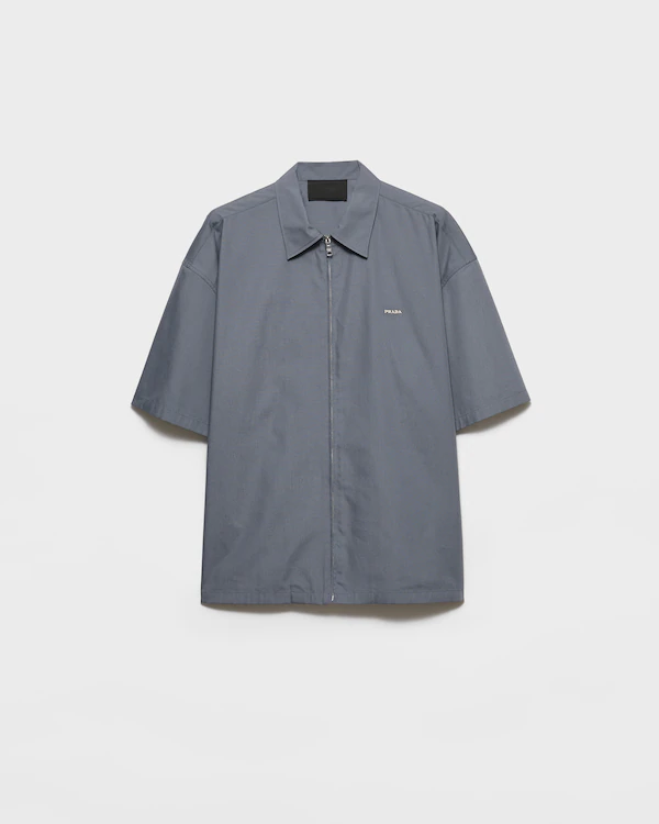 Camicia tecnica in cotone a maniche corte