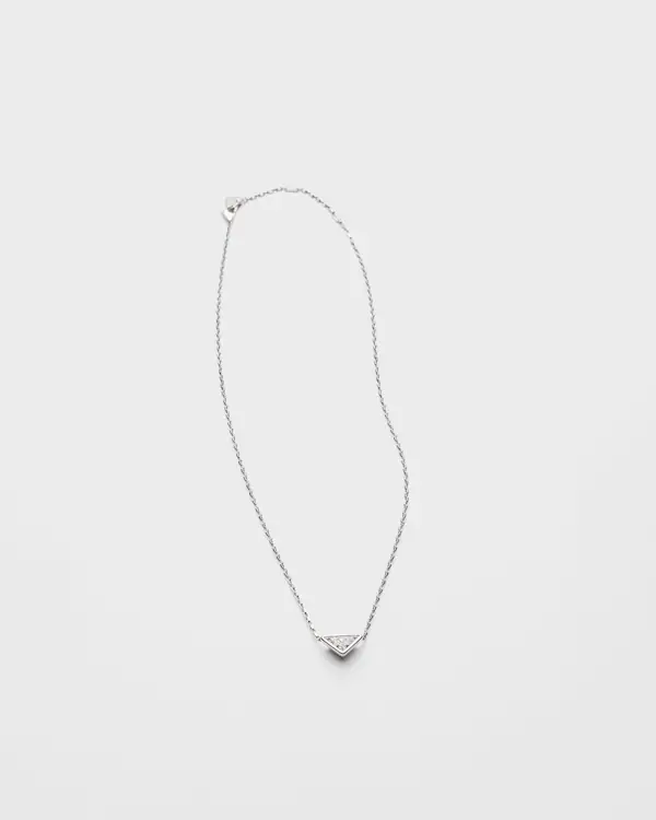 Collana con pendente Eternal Gold - oro bianco e diamante coltivato in laboratorio