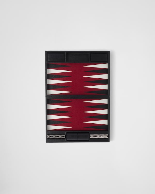 Set da Backgammon in Pelle Saffiano Set da Backgammon in Pelle Saffiano