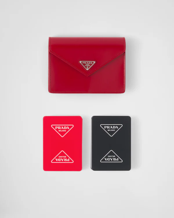 Mazzi di carte con custodia in pelle